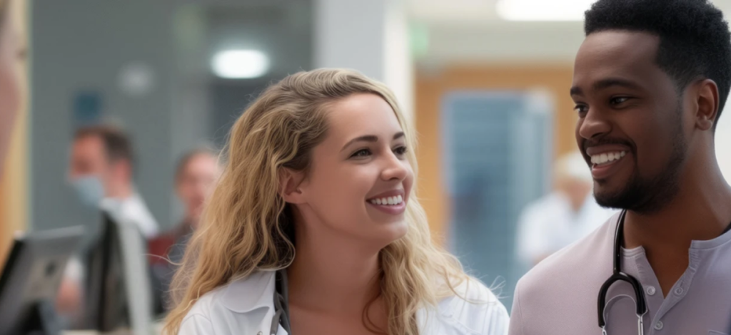 Doctors speaking together